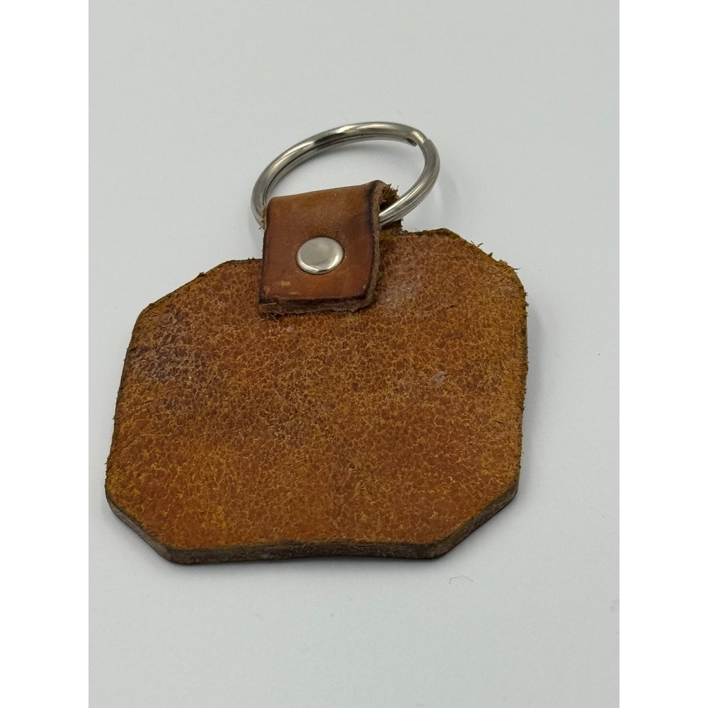 Vintage Personalized Leather Keychain Judy Name Fob Brown Western Style Embossed - Picture 5 of 6